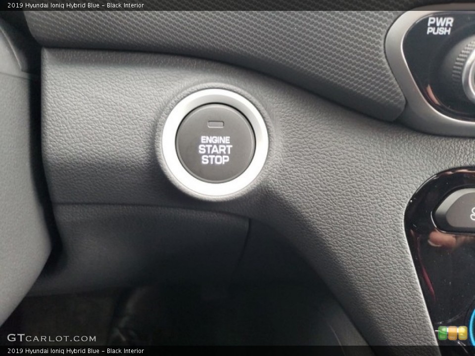 Black Interior Controls for the 2019 Hyundai Ioniq Hybrid Blue #130763424