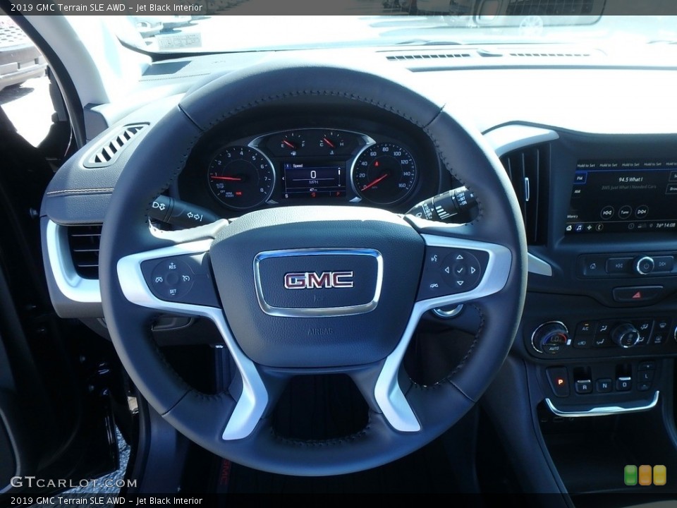Jet Black Interior Steering Wheel for the 2019 GMC Terrain SLE AWD #130766922