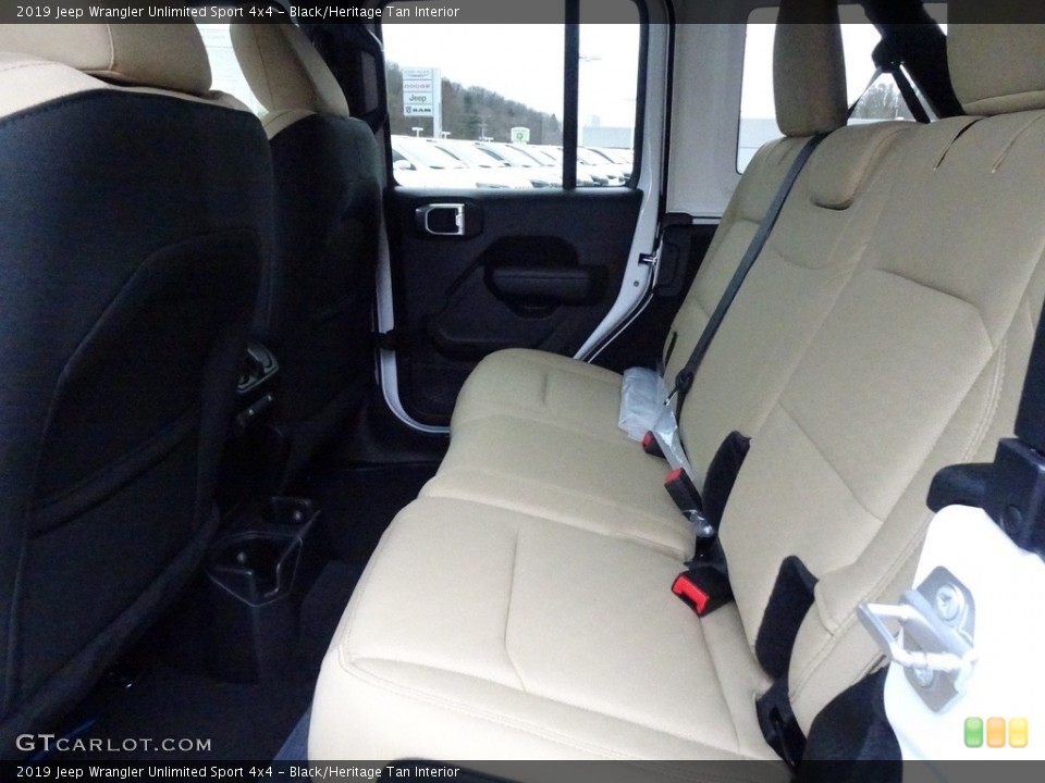 Black/Heritage Tan Interior Rear Seat for the 2019 Jeep Wrangler Unlimited Sport 4x4 #130768122
