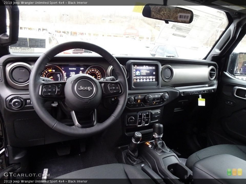 Black Interior Photo for the 2019 Jeep Wrangler Unlimited Sport 4x4 #130768425