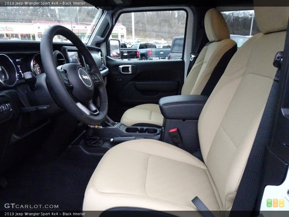 Black Interior Front Seat for the 2019 Jeep Wrangler Sport 4x4 #130768680