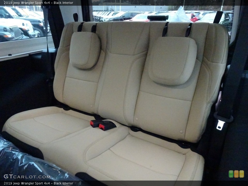 Black Interior Rear Seat for the 2019 Jeep Wrangler Sport 4x4 #130768689