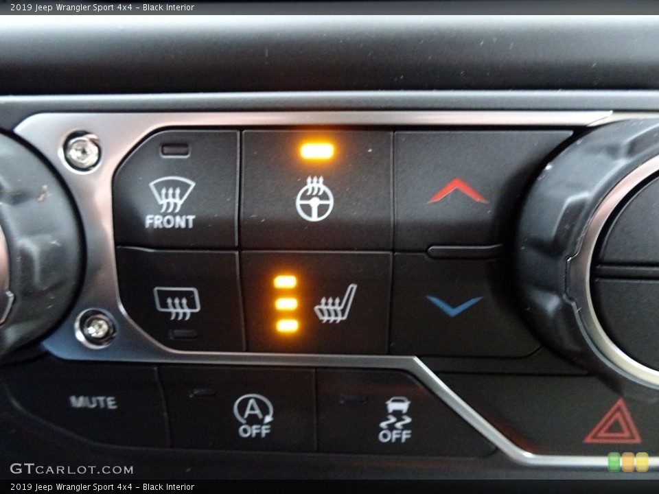 Black Interior Controls for the 2019 Jeep Wrangler Sport 4x4 #130768740