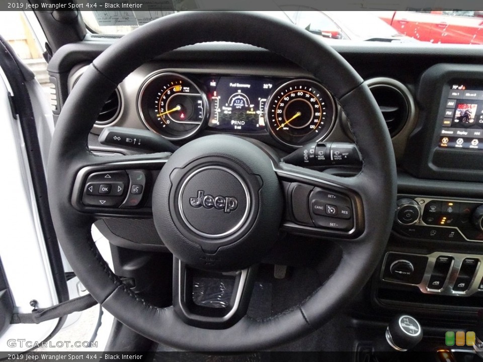 Black Interior Steering Wheel for the 2019 Jeep Wrangler Sport 4x4 #130768746