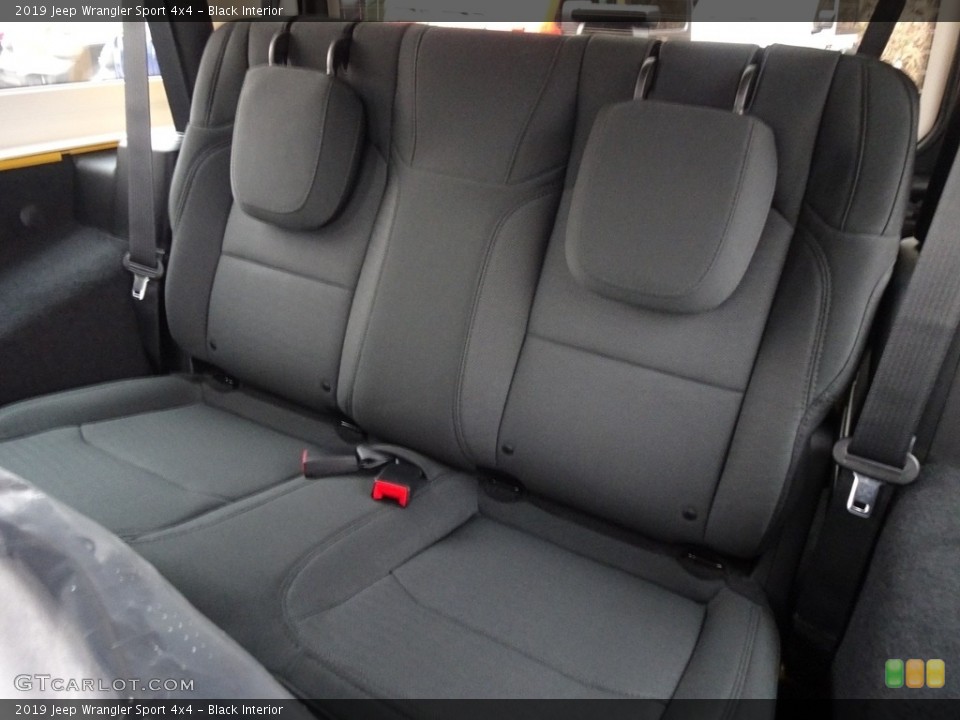 Black Interior Rear Seat for the 2019 Jeep Wrangler Sport 4x4 #130768992