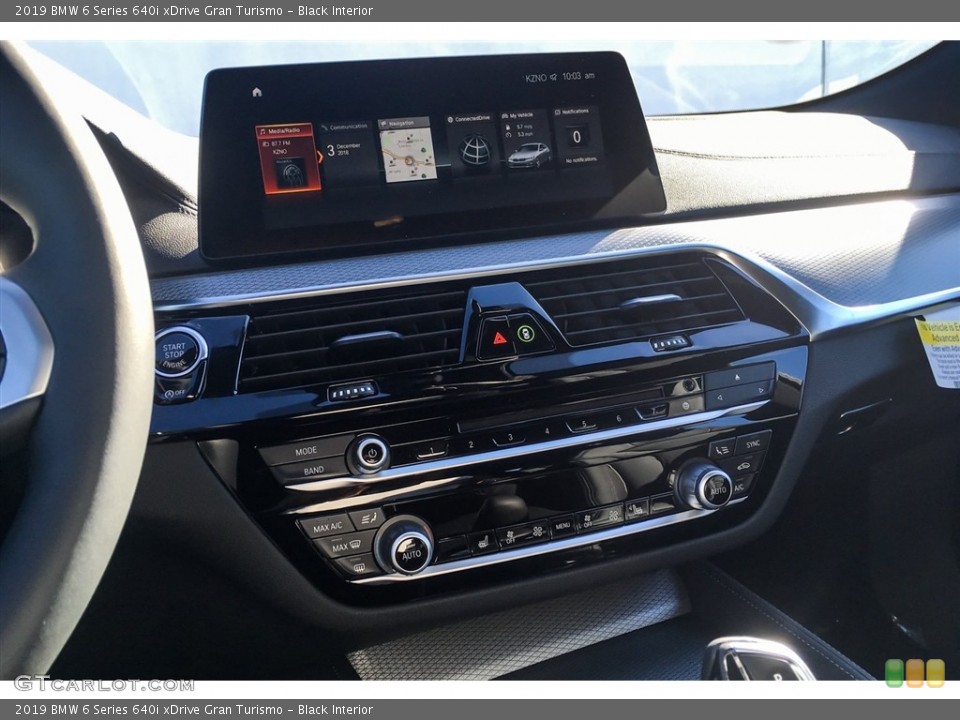 Black Interior Controls for the 2019 BMW 6 Series 640i xDrive Gran Turismo #130776738