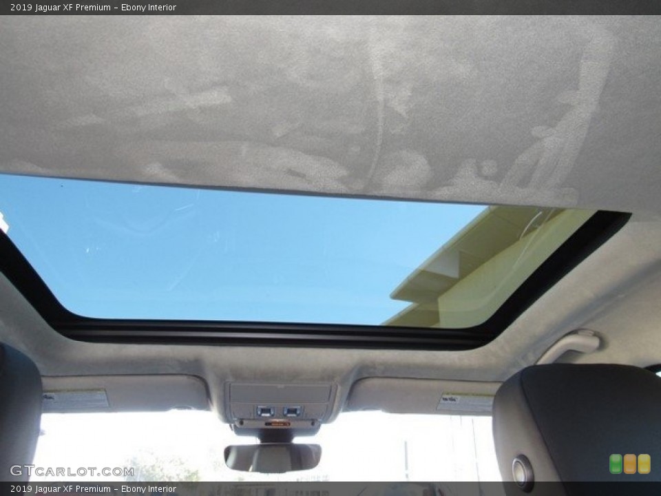 Ebony Interior Sunroof for the 2019 Jaguar XF Premium #130776828