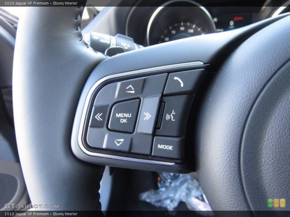 Ebony Interior Steering Wheel for the 2019 Jaguar XF Premium #130777002