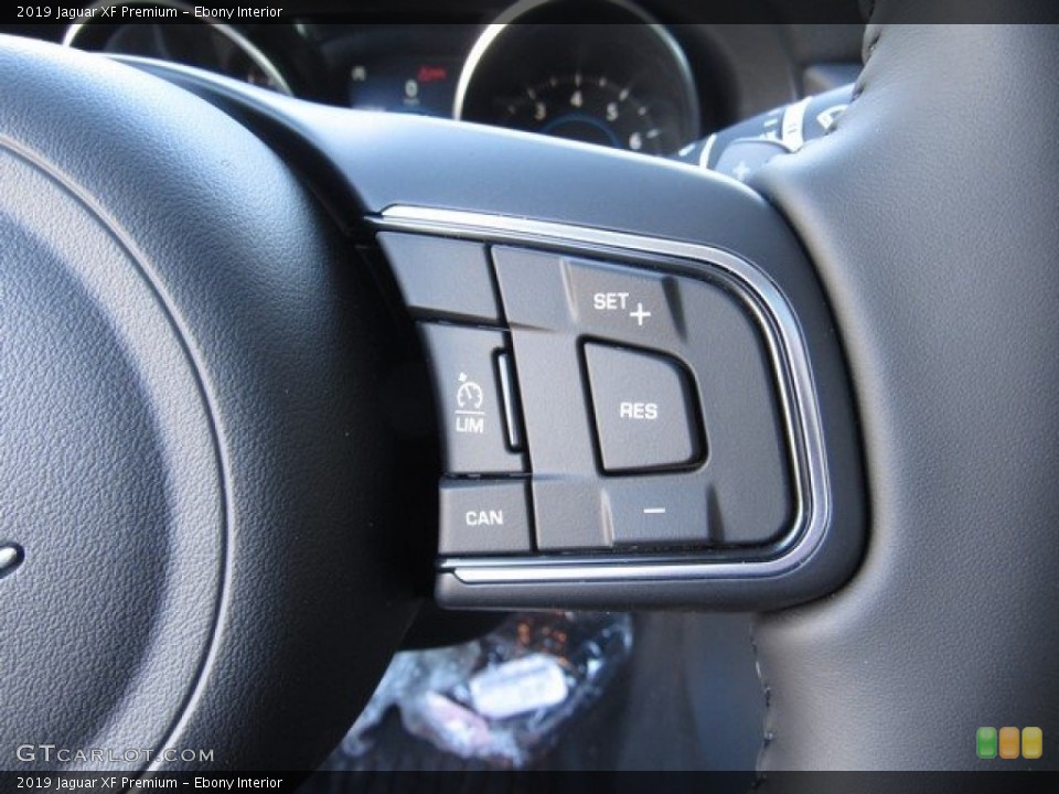 Ebony Interior Steering Wheel for the 2019 Jaguar XF Premium #130777023