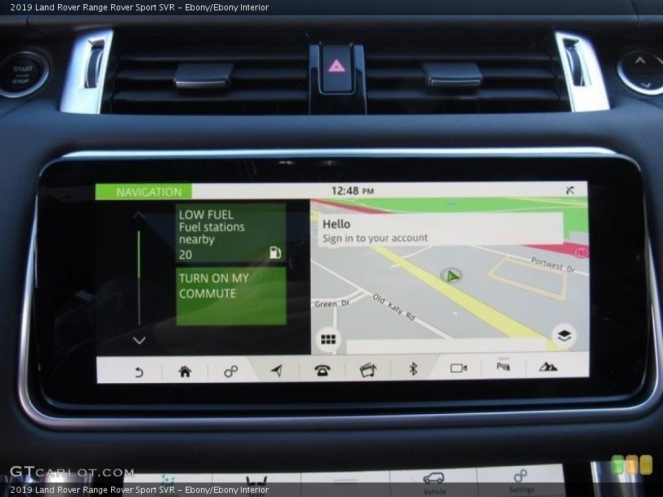 Ebony/Ebony Interior Navigation for the 2019 Land Rover Range Rover Sport SVR #130777746