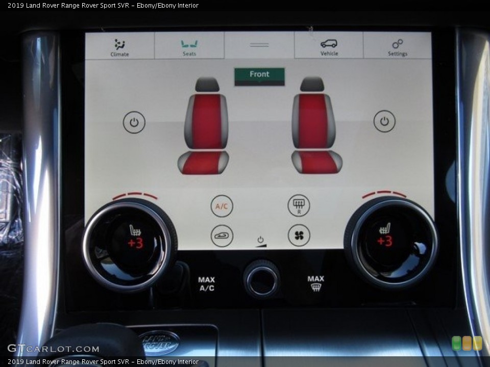 Ebony/Ebony Interior Controls for the 2019 Land Rover Range Rover Sport SVR #130777794