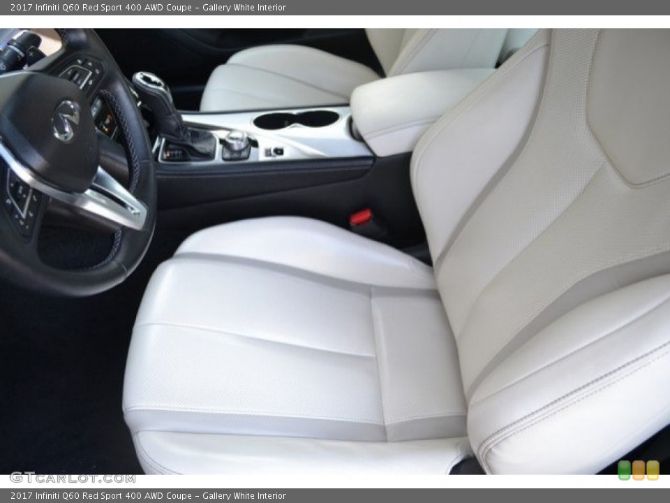 Gallery White Interior Front Seat for the 2017 Infiniti Q60 Red Sport 400 AWD Coupe #130779544