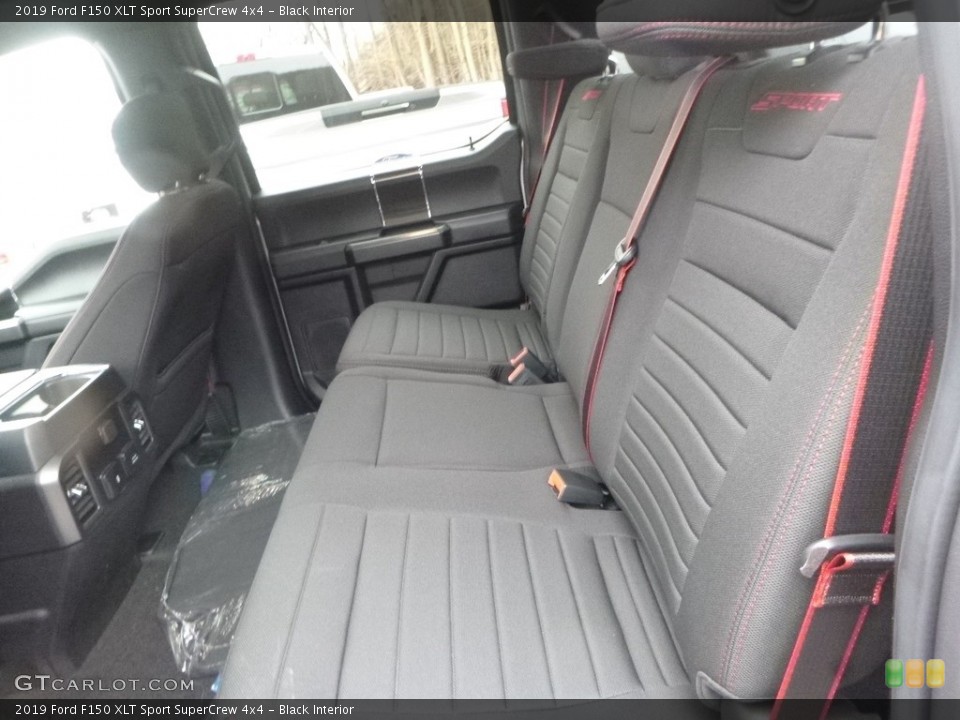 Black Interior Rear Seat for the 2019 Ford F150 XLT Sport SuperCrew 4x4 #130790538