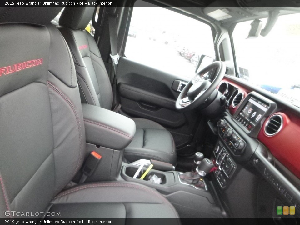 Black Interior Front Seat for the 2019 Jeep Wrangler Unlimited Rubicon 4x4 #130790973