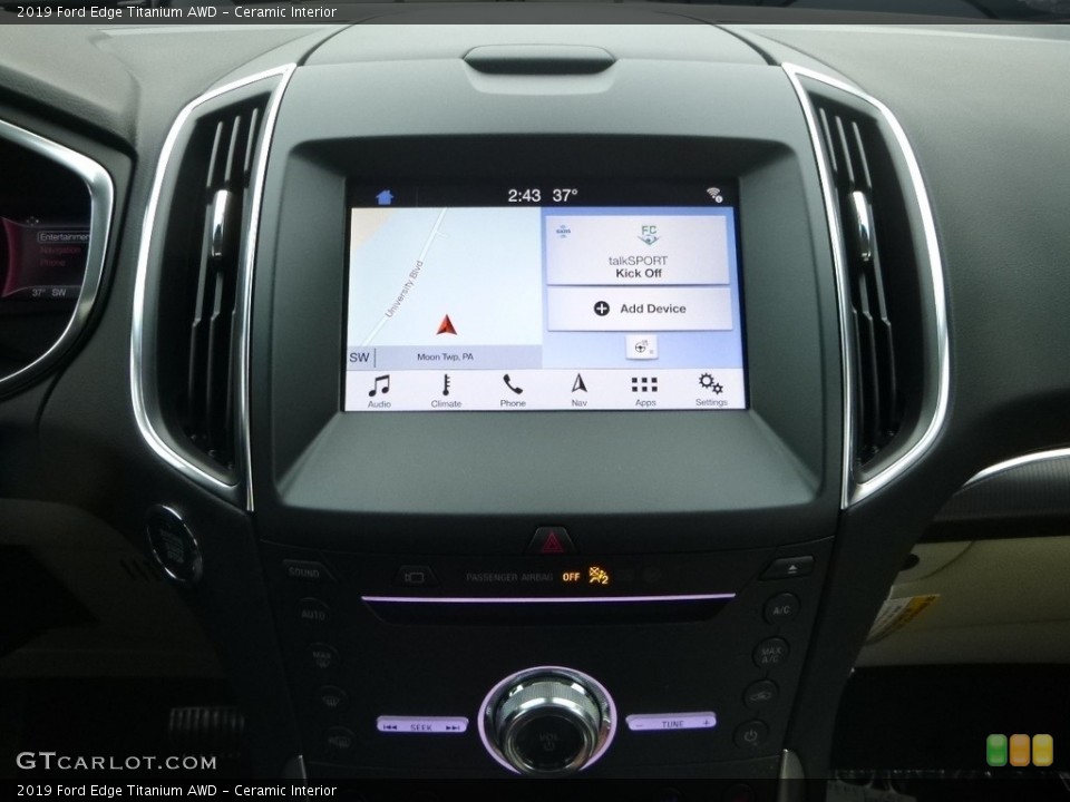 Ceramic Interior Controls for the 2019 Ford Edge Titanium AWD #130790988