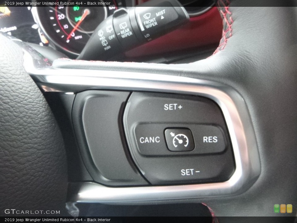 Black Interior Steering Wheel for the 2019 Jeep Wrangler Unlimited Rubicon 4x4 #130791189
