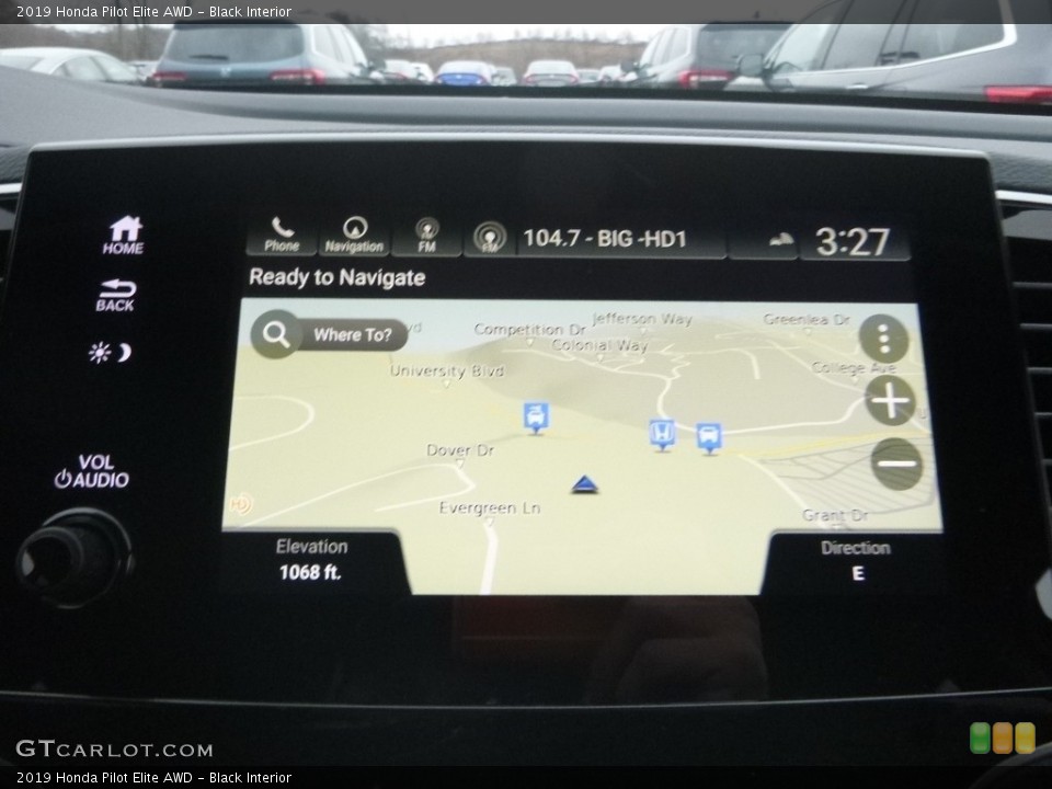 Black Interior Navigation for the 2019 Honda Pilot Elite AWD #130792506