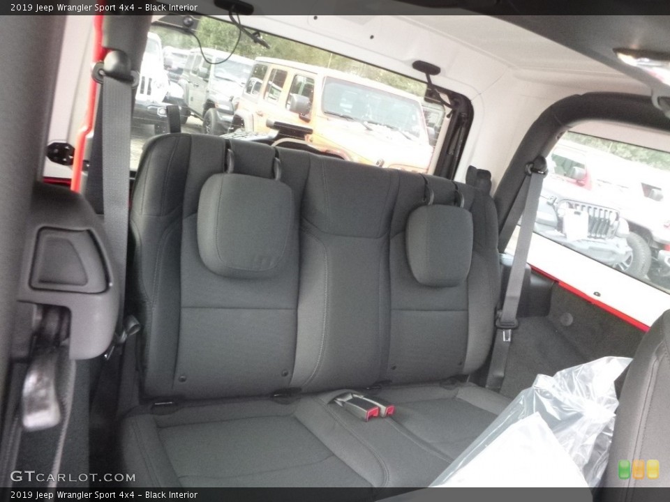 Black Interior Rear Seat for the 2019 Jeep Wrangler Sport 4x4 #130792596