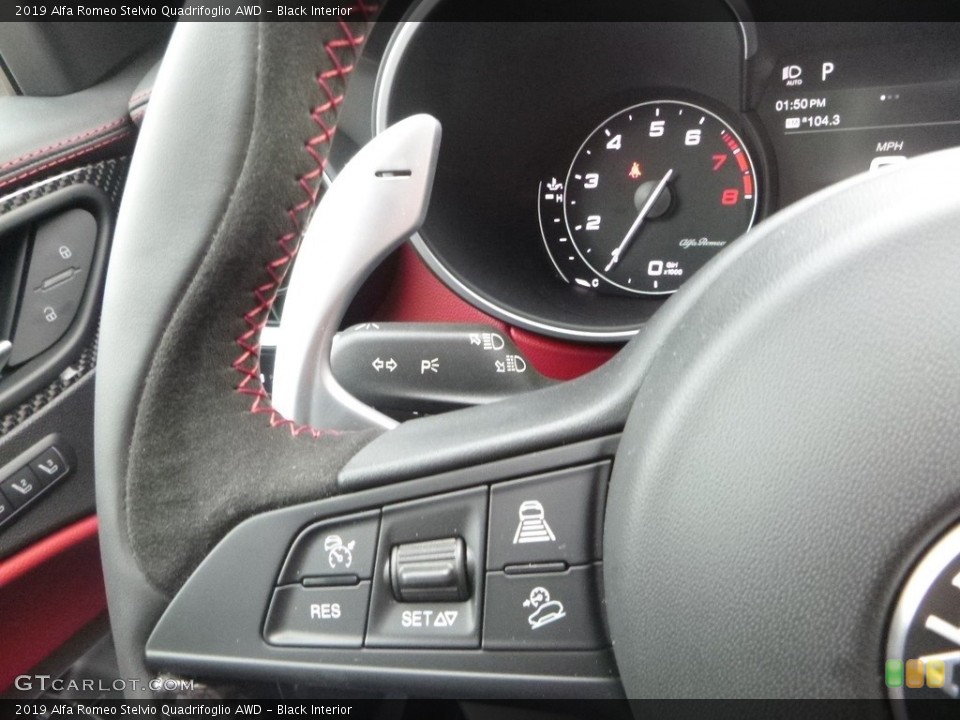 Black Interior Steering Wheel for the 2019 Alfa Romeo Stelvio Quadrifoglio AWD #130798215