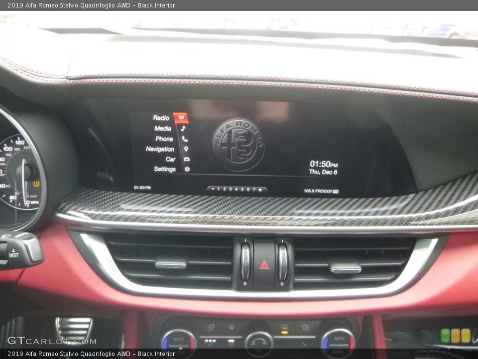 Black Interior Controls for the 2019 Alfa Romeo Stelvio Quadrifoglio AWD #130798239