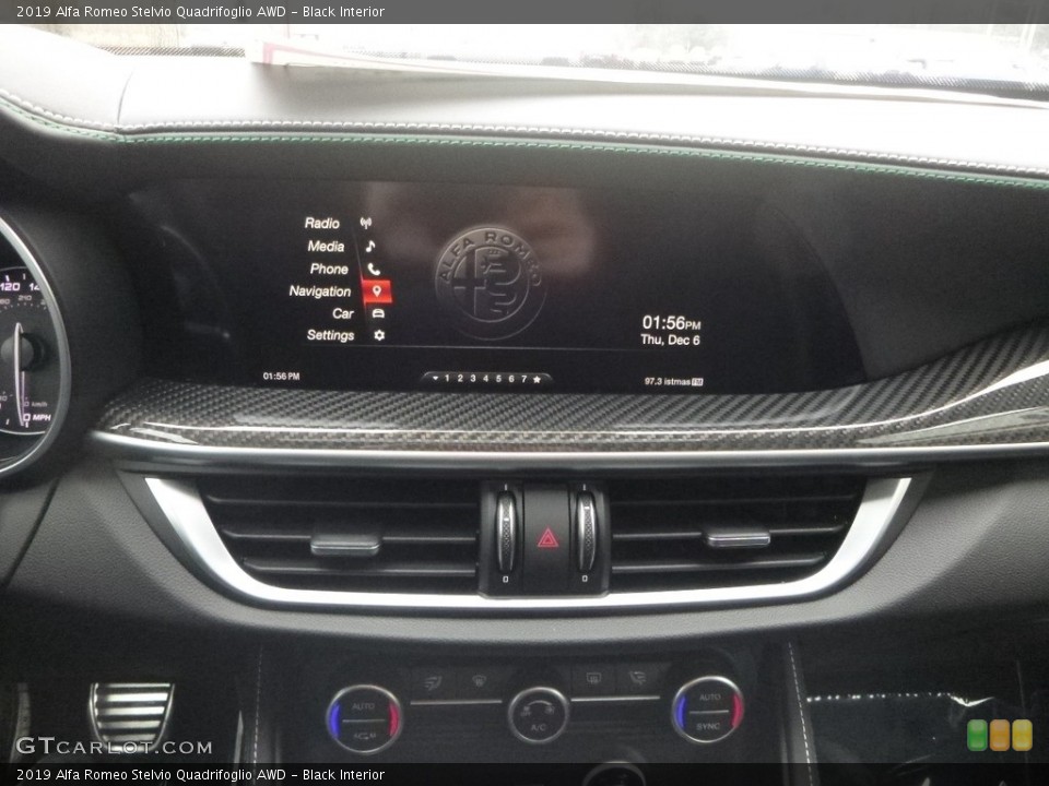 Black Interior Controls for the 2019 Alfa Romeo Stelvio Quadrifoglio AWD #130799025