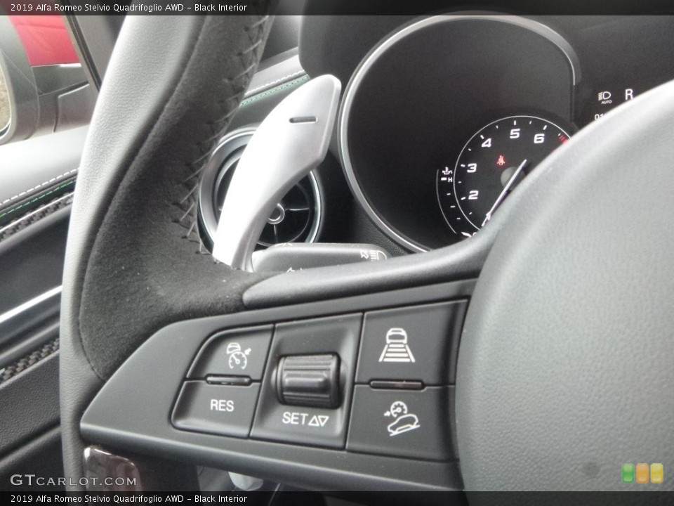 Black Interior Steering Wheel for the 2019 Alfa Romeo Stelvio Quadrifoglio AWD #130799104