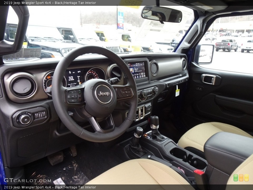 Black/Heritage Tan Interior Photo for the 2019 Jeep Wrangler Sport 4x4 #130809399