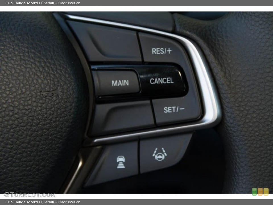 Black Interior Steering Wheel for the 2019 Honda Accord LX Sedan #130812336