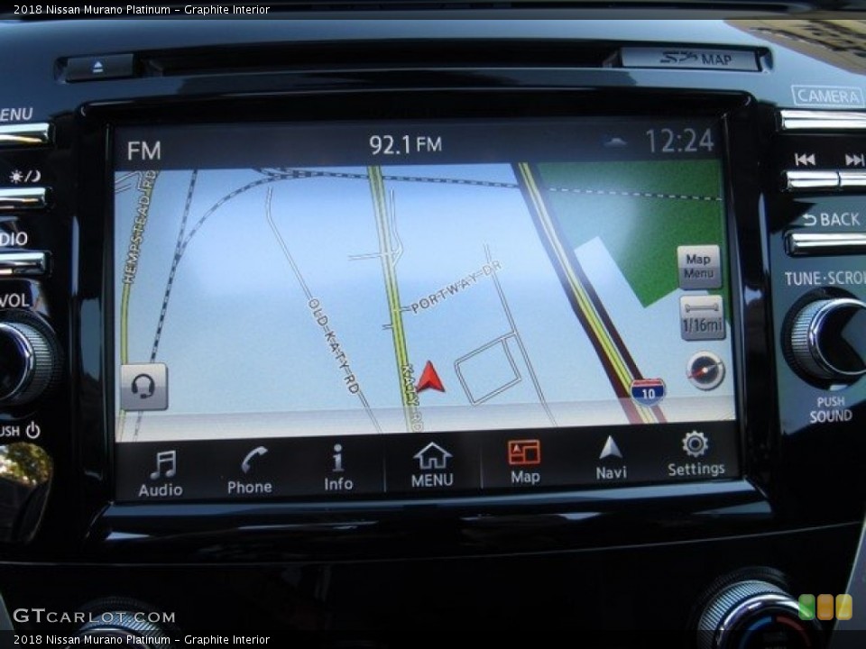 Graphite Interior Navigation for the 2018 Nissan Murano Platinum #130816087