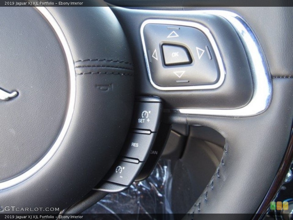 Ebony Interior Steering Wheel for the 2019 Jaguar XJ XJL Portfolio #130820363