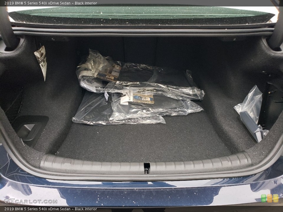 Black Interior Trunk for the 2019 BMW 5 Series 540i xDrive Sedan #130821605