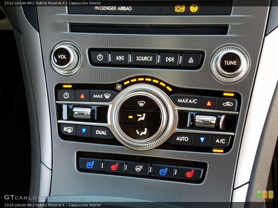 Cappuccino Interior Controls for the 2019 Lincoln MKZ Hybrid Reserve II #130825733