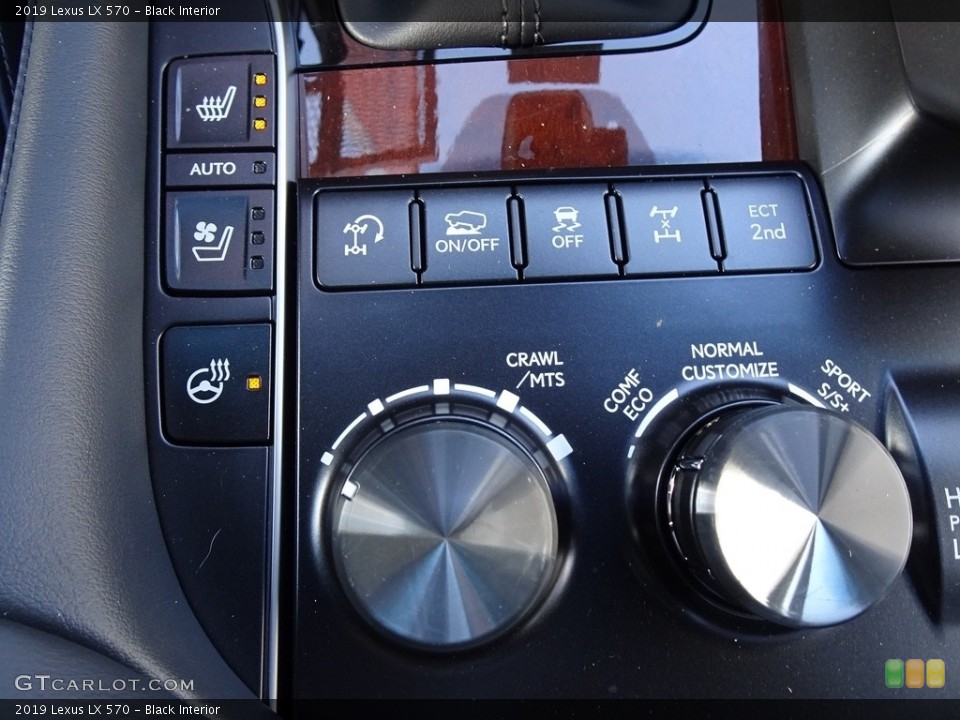 Black Interior Controls for the 2019 Lexus LX 570 #130826173