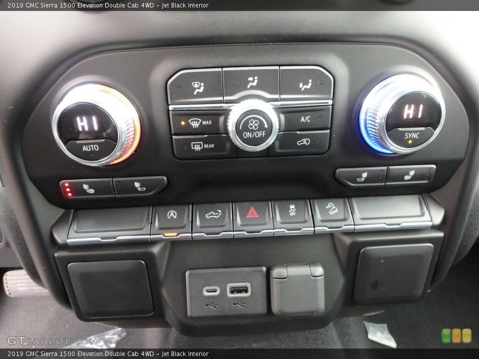 Jet Black Interior Controls for the 2019 GMC Sierra 1500 Elevation Double Cab 4WD #130828988
