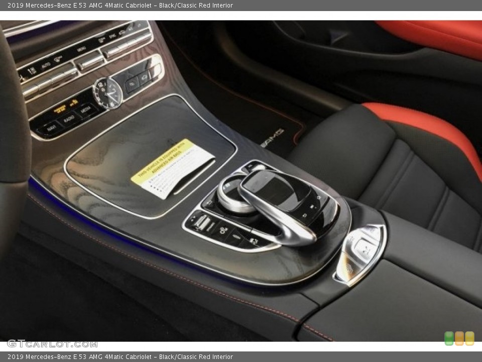 Black/Classic Red Interior Controls for the 2019 Mercedes-Benz E 53 AMG 4Matic Cabriolet #130831656