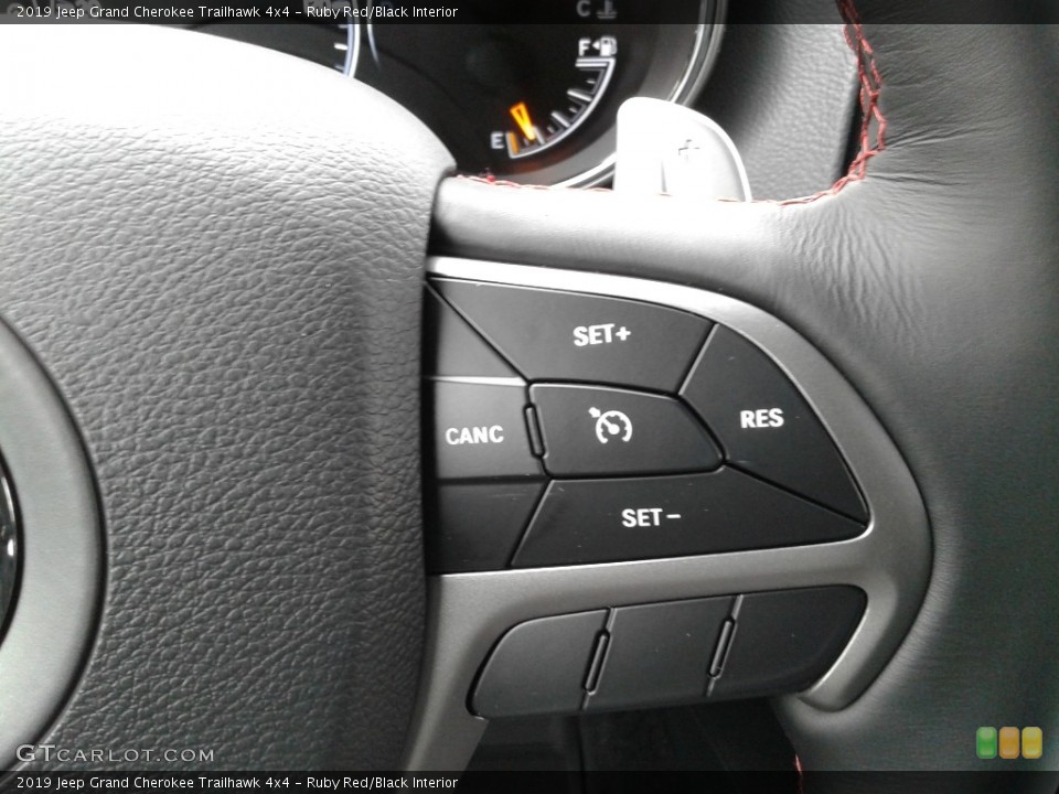 Ruby Red/Black Interior Steering Wheel for the 2019 Jeep Grand Cherokee Trailhawk 4x4 #130832038