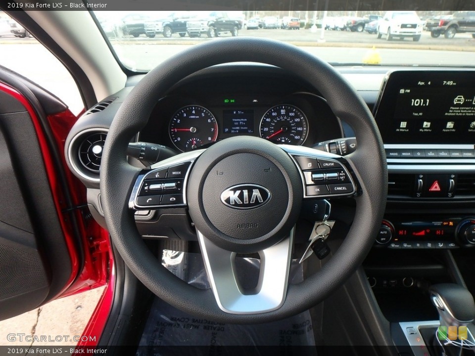 Black Interior Steering Wheel for the 2019 Kia Forte LXS #130832694