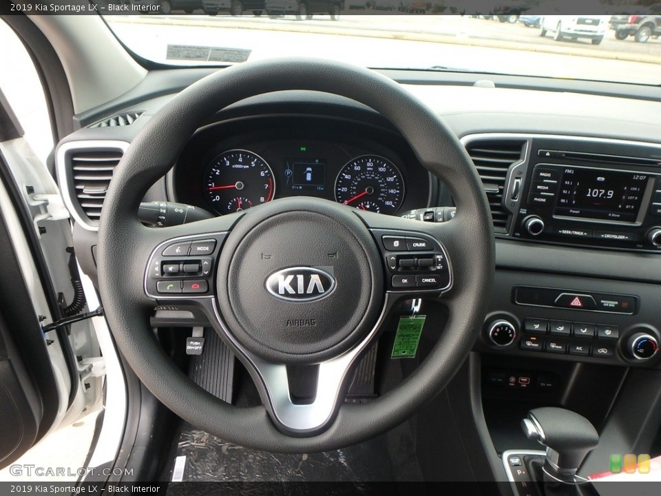 Black Interior Steering Wheel for the 2019 Kia Sportage LX #130833765