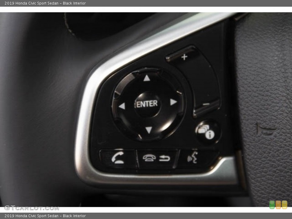Black Interior Steering Wheel for the 2019 Honda Civic Sport Sedan #130836438