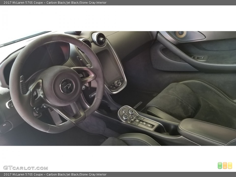 Carbon Black/Jet Black/Stone Gray Interior Front Seat for the 2017 McLaren 570S Coupe #130839366