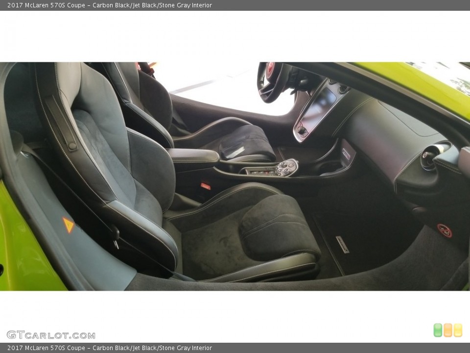 Carbon Black/Jet Black/Stone Gray 2017 McLaren 570S Interiors
