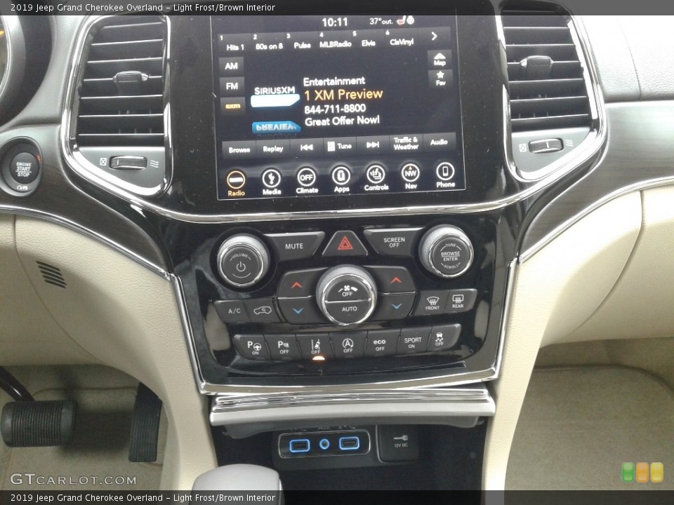 Light Frost/Brown Interior Controls for the 2019 Jeep Grand Cherokee Overland #130840416