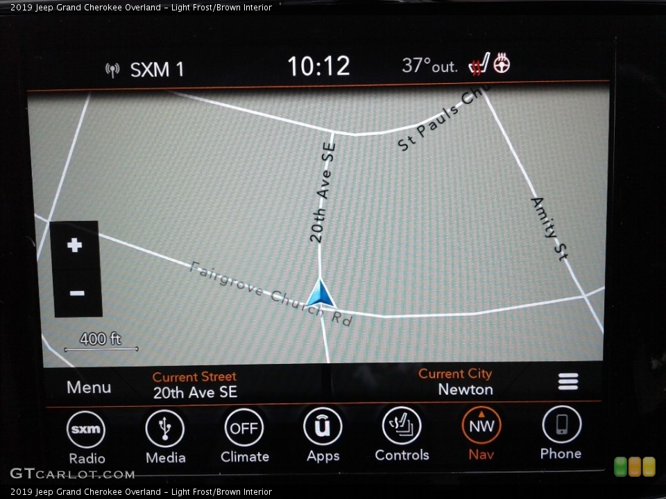 Light Frost/Brown Interior Navigation for the 2019 Jeep Grand Cherokee Overland #130840425