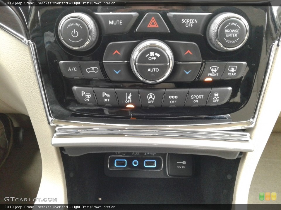 Light Frost/Brown Interior Controls for the 2019 Jeep Grand Cherokee Overland #130840440