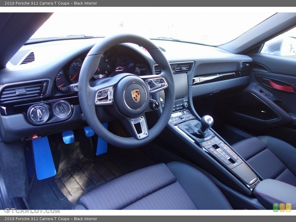 Black Interior Controls for the 2019 Porsche 911 Carrera T Coupe #130841119