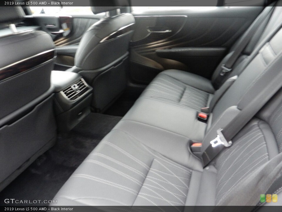 Black Interior Rear Seat for the 2019 Lexus LS 500 AWD #130847151