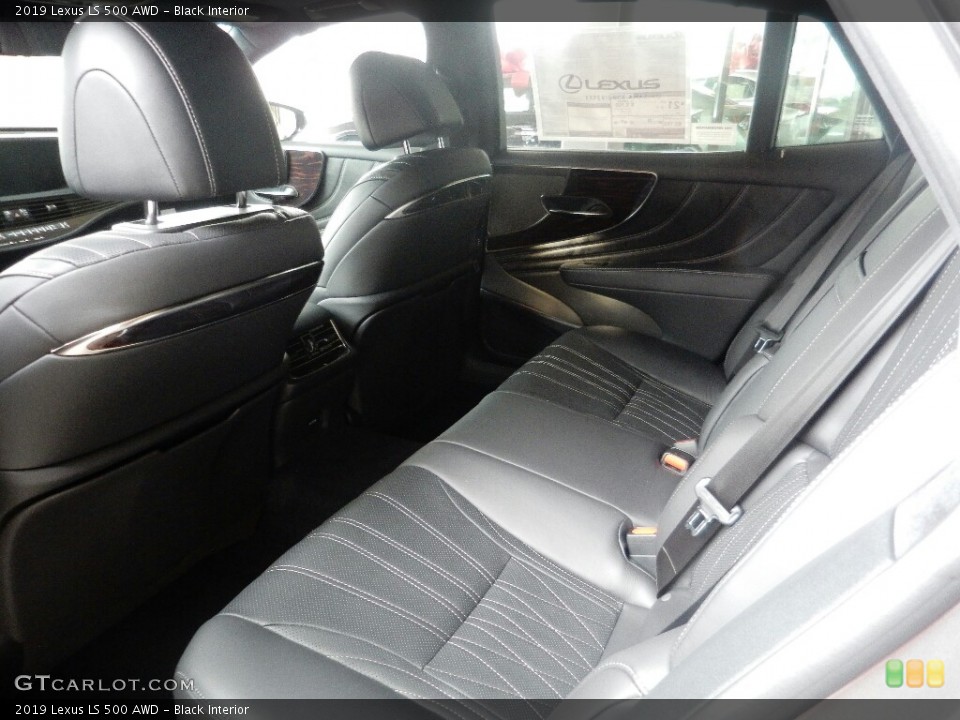 Black Interior Rear Seat for the 2019 Lexus LS 500 AWD #130847271