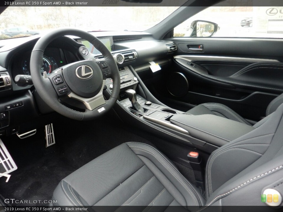 Black Interior Photo for the 2019 Lexus RC 350 F Sport AWD #130847367