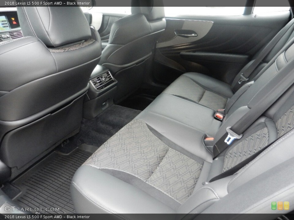 Black Interior Rear Seat for the 2018 Lexus LS 500 F Sport AWD #130847598