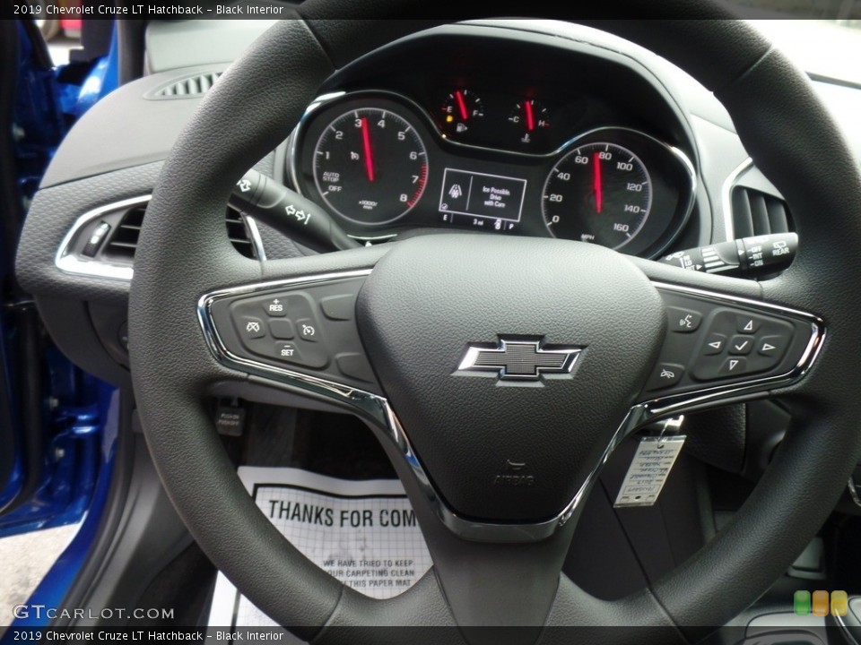 Black Interior Steering Wheel for the 2019 Chevrolet Cruze LT Hatchback #130848546